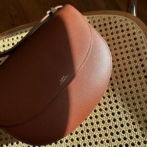 A.P.C. Genève Purse in Noisette Grained Leather